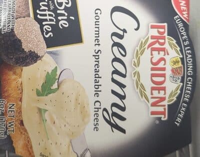 BRIE WITH TRUFFLES GOURMET SPREADABLE CREAMY CHEESE, BRIE WITH TRUFFLES