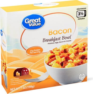 POTATOES, EGGS, BACON & CHEESE BREAKFAST BOWL , BACON