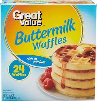 GREAT VALUE, WAFFLES, BUTTERMILK