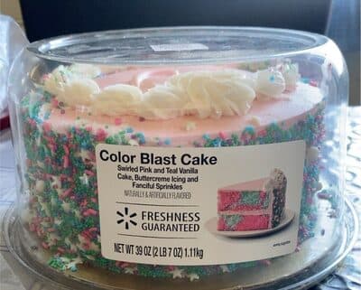 UNICORN SWIRLED PINK AND TEAL VANILLA CAKE, BUTTERCREME ICING AND FANCIFUL SPRINKLES CAKE, UNICORN CAKE