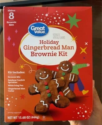 GINGERBREAD MAN BROWNIE KIT, GINGERBREAD MAN