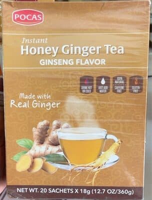 INSTANT HONEY GINGER TEA, GINSENG