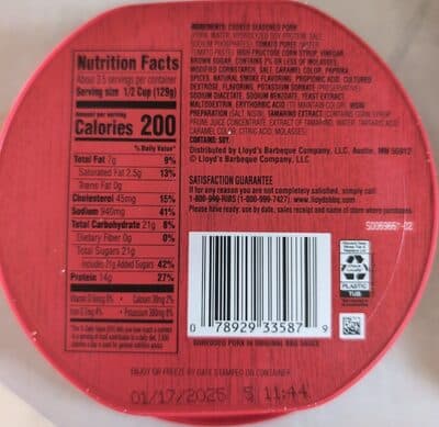 LLOYD'S, SEASONED SHREDDED PORK IN ORIGINAL BBQ SAUCE