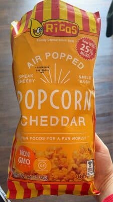 CHEDDAR AIR POPPED POPCORN, CHEDDAR
