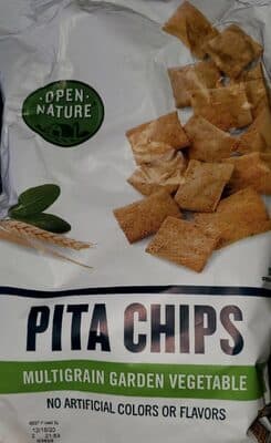 MULTIGRAIN GARDEN VEGETABLE PITA CHIPS, MULTIGRAIN GARDEN VEGETABLE