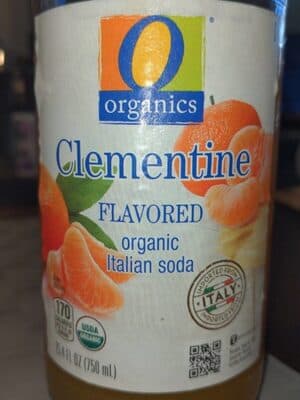 CLEMENTINE FLAVORED ORGANIC ITALIAN SODA, CLEMENTINE