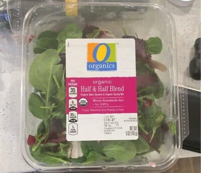 ORGANIC BABY SPINACH & SPRING MIX HALF & HALF BLEND