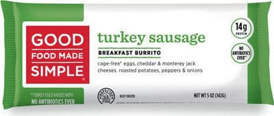 TURKEY SAUSAGE BREAKFAST BURRITO, TURKEY SAUSAGE