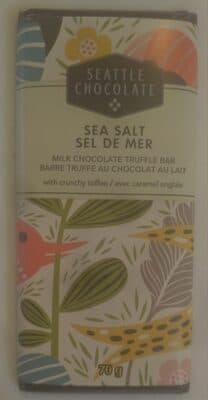 SEATTLE CHOCOLATES, SAN JUAN SEA SALT MILK CHOCOLATE TRUFFLE BAR