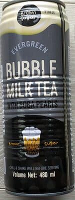BROWN SUGAR BUBBLE MILK TEA WITH BOBA PEARLS, BROWN SUGAR