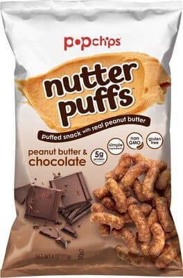 PEANUT BUTTER & CHOCOLATE PUFFED SNACK, PEANUT BUTTER & CHOCOLATE