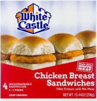 WHITE CASTLE, CHICKEN BREAST SANDWICHES