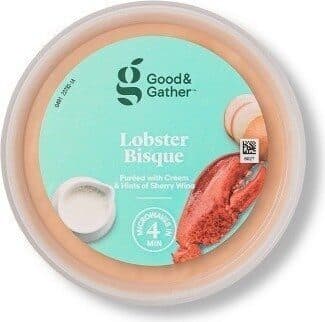 LOBSTER BISQUE PUREED WITH CREAM & HINTS OF SHERRY WINE, LOBSTER BISQUE