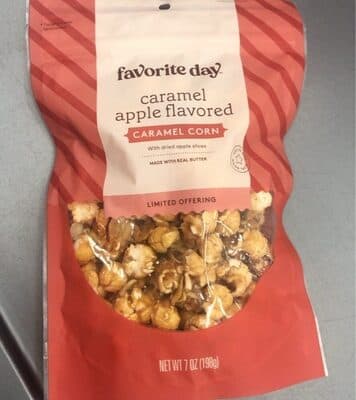 CARAMEL APPLE FLAVORED CARAMEL CORN, CARAMEL APPLE