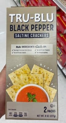 BLACK PEPPER SALTINE CRACKERS, BLACK PEPPER