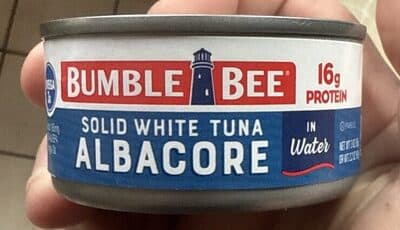 SOLID WHITE ALBACORE IN WATER