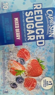 MIXED BERRY REDUCED SUGAR FLAVORED JUICE DRINK BLEND FROM CONCENTRATE, MIXED BERRY