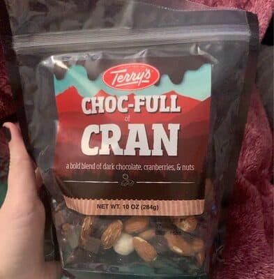 CHOC-FULL OF CRAN A BOLD BLEND OF DARK CHOCOLATE, CRANBERRIES, & NUTS TRAIL MIX, CHOC-FULL OF CRAN