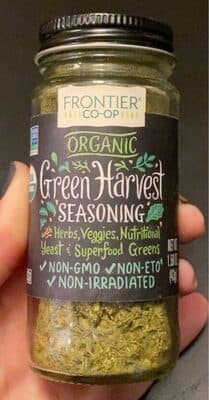 GREEN HARVEST SEASONING WITH HERBS, VEGGIES, NUTRITIONAL YEAST & SUPERFOOD GREENS, GREEN HARVEST