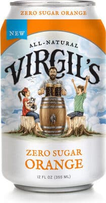 ZERO SUGAR ORANGE SODA, ORANGE