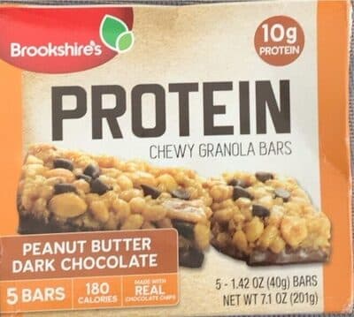PEANUT BUTTER DARK CHOCOLATE PROTEIN CHEWY GRANOLA BARS, PEANUT BUTTER DARK CHOCOLATE