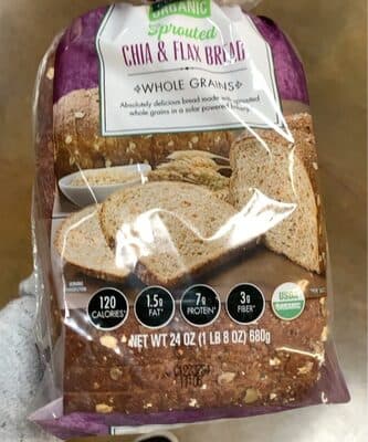 ORGANIC WHOLE GRAINS SPROUTED CHIA & FLAX BREAD