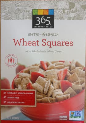365 EVERYDAY VALUE, WHOLE GRAIN WHEAT SQUARES CEREAL
