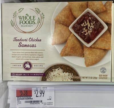 WHOLE FOODS MARKET, TANDOORI CHICKEN SAMOSAS