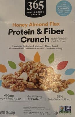 HONEY ALMOND FLAX PROTEIN & FIBER CRUNCH, HONEY ALMOND FLAX