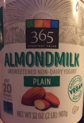 PLAIN ALMOND MILK UNSWEETENED NON-DAIRY YOGURT, PLAIN