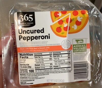 UNCURED PEPPERONI, UNCURED