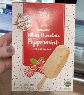 WHITE CHOCOLATE PEPPERMINT ICE CREAM BARS, WHITE CHOCOLATE PEPPERMINT
