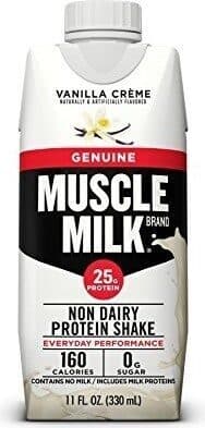 MUSCLE MILK, NON DAIRK PROTEIN SHAKE, VANILLA CREME
