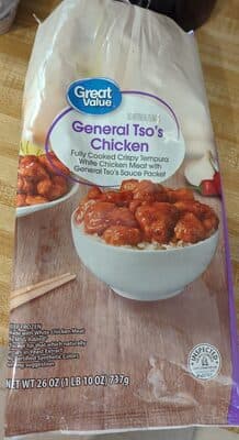 GENERAL TSO'S CHICKEN FULLY COOKED CRISPY TEMPURA WHITE CHICKEN MEAT WITH GENERAL TSO'S SAUCE PACKET, GENERAL TSO'S CHICKEN