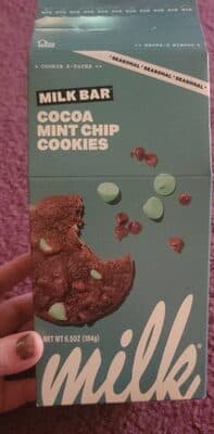 COCOA MINT CHIP COOKIES, COCOA MINT CHIP