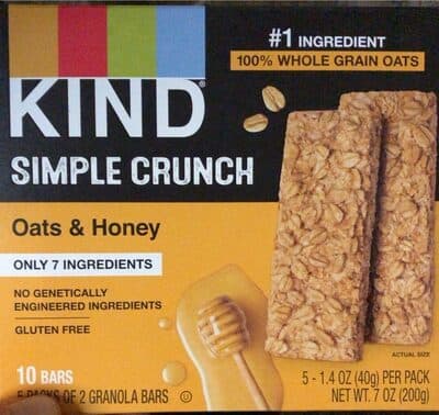 OATS & HONEY SIMPLE CRUNCH GRANOLA BARS, OATS & HONEY