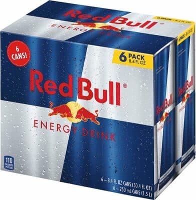 RED BULL ENERGY DRINK, 8.4 FL OZ, 6 COUNT