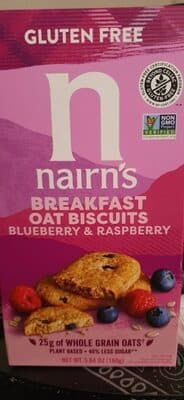 BLUEBERRY & RASPBERRY BREAKFAST OAT BISCUITS, BLUEBERRY & RASPBERRY