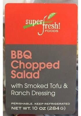 SUPER FRESH! FOODS, BBQ CHOPPED SALAD WITH SMOKED TOFU & RANCH DRESSING
