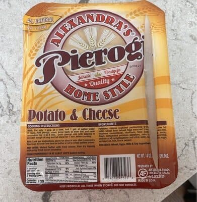 HOME STYLE POTATO & CHEESE PIEROGI, HOME STYLE POTATO & CHEESE