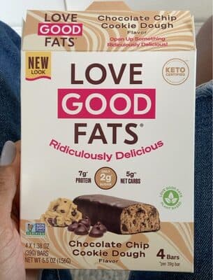 CHOCOLATE CHIP COOKIE DOUGH SNACK BARS, CHOCOLATE CHIP COOKIE DOUGH