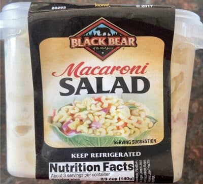 BLACK BEAR MACARONI SALAD, 16 OZ