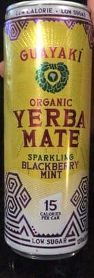 ORGANIC BLACKBERRY MINT SPARKLING YERBA MATE, BLACKBERRY MINT
