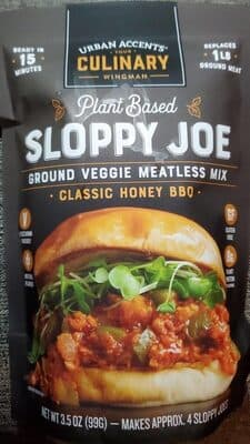 CLASSIC HONEY BBQ SLOPPY JOE GROUND VEGGIE MEATLESS MIX, CLASSIC HONEY BBQ