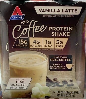 VANILLA LATTE ICED COFFEE PROTEIN SHAKE, VANILLA LATTE