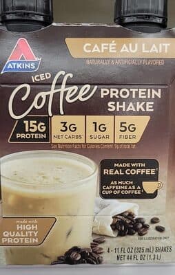 CAFE AU LAIT ICED COFFEE PROTEIN SHAKE, CAFE AU LAIT