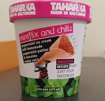 MINTFLIX AND CHILLZ PEPPERMINT ICE CREAM WITH HOMEMADE PEPPERMINT PATTIES & CHOCOLATE, MINTFLIX AND CHILLZ