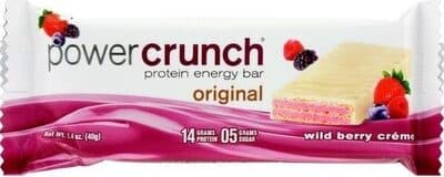 POWER CRUNCH, PROTEIN ENERGY BAR, ORIGINAL WILD BERRY CREME