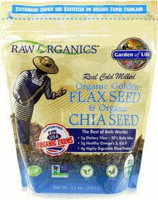GARDEN OF LIFE, RAW ORGANICS, ORGANIC GOLDEN FLAX SEED & ORGANIC CHIA SEED