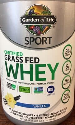 VANILLA GRASS FED WHEY, VANILLA